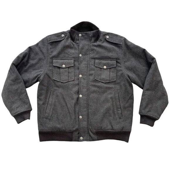 JOE WHISTLER Wool Blend Quilted Bomber Jacket  Military Utility Field  MEN'S M - Picture 12 of 12